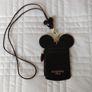 Happy Dream NWOT Disney Mickey Mouse Lanyard Card Holder/Badge Holder